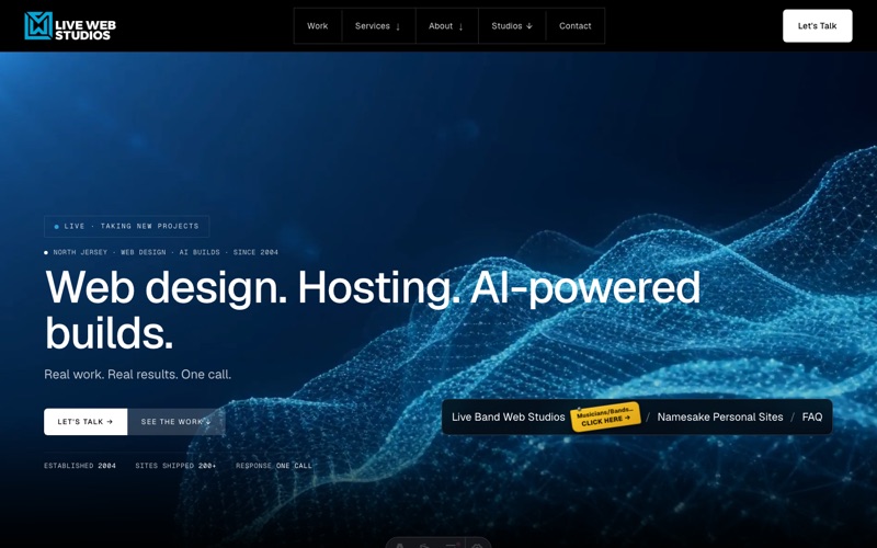 Live Web Studios website