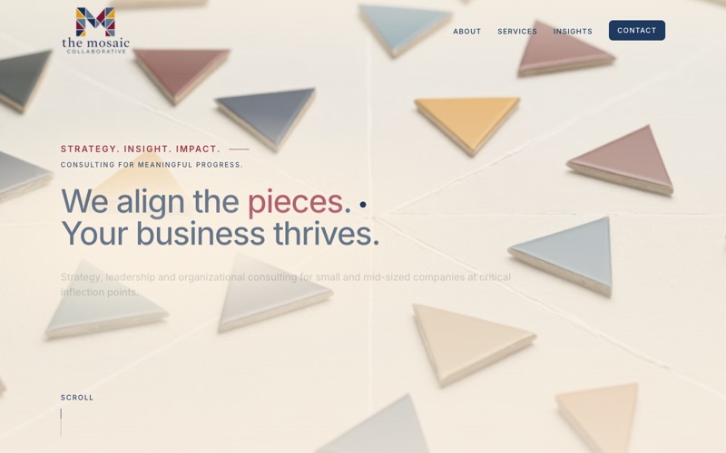 The Mosaic Collaborative website
