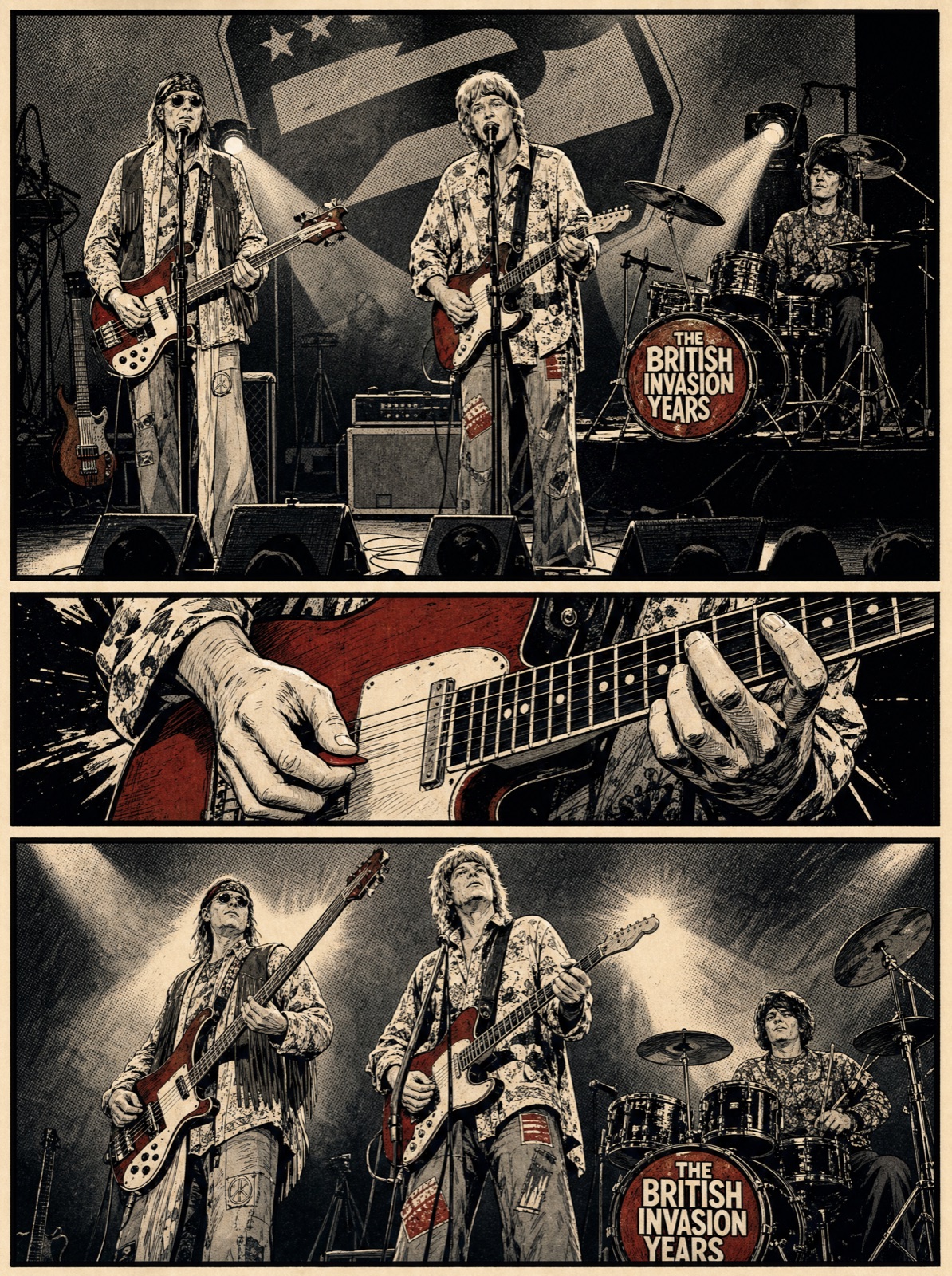 Archie neo-noir comic style — The British Invasion Years live