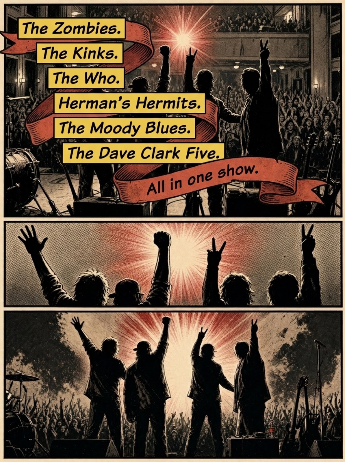Archie style — Setlist / Name-Drops card