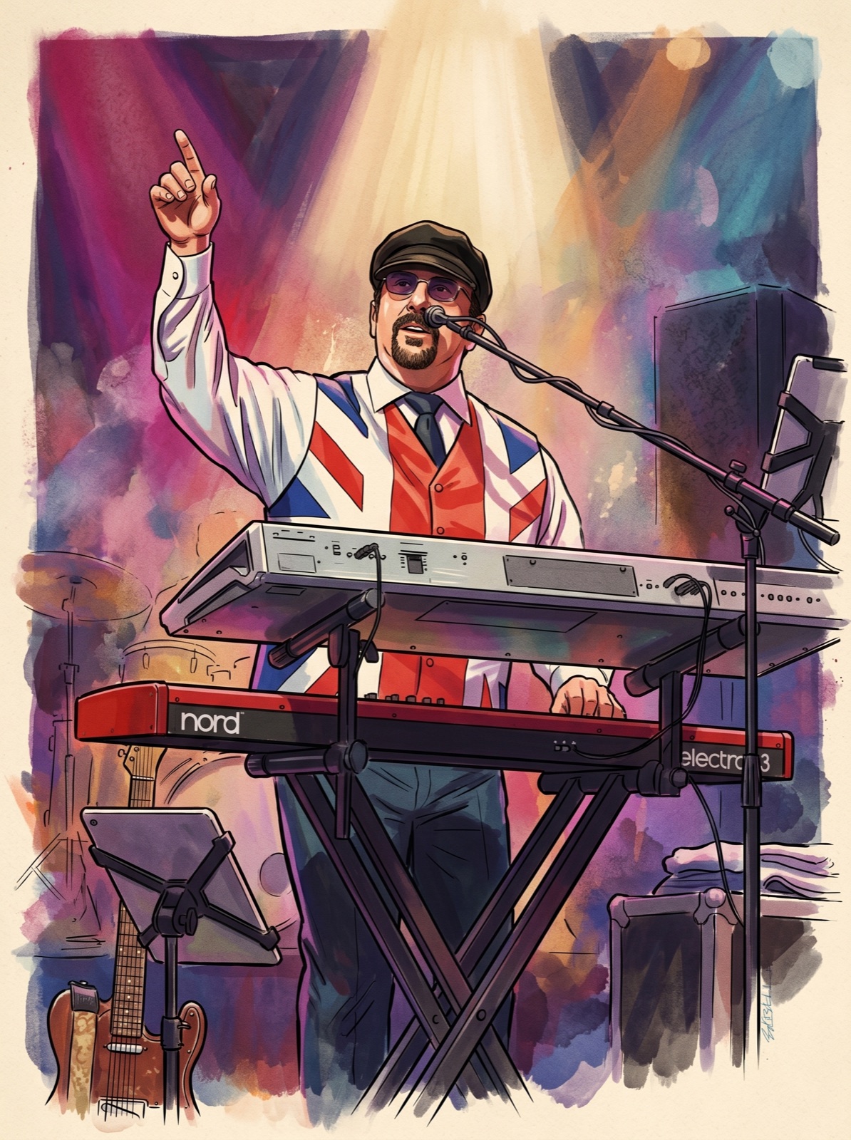 Mid-century American illustration style — Jon Wolf on keys