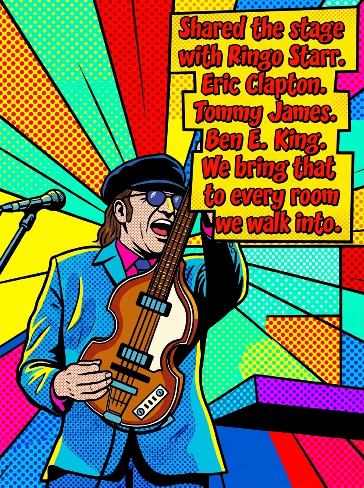 Pop-Art style — Band Credentials card