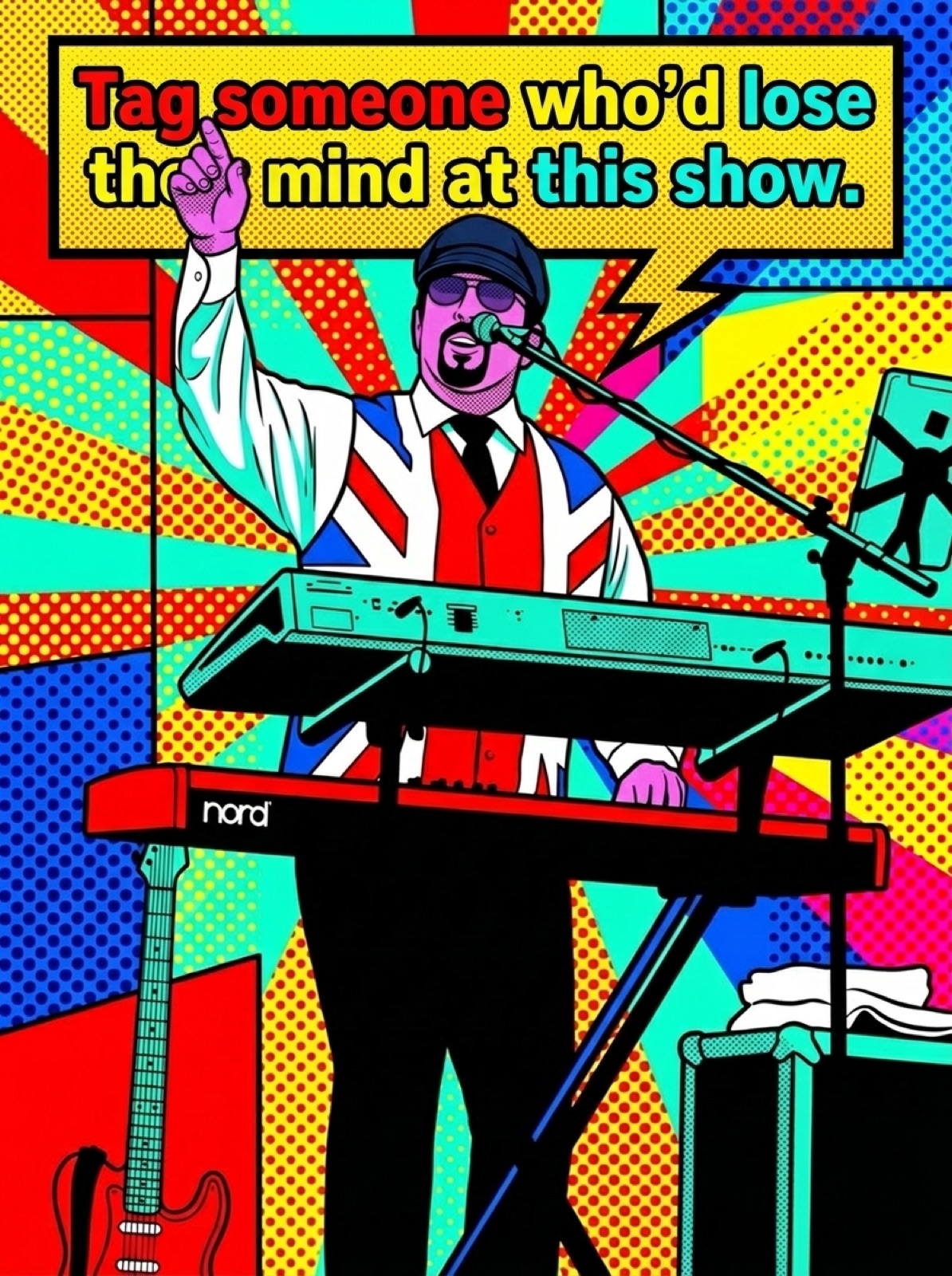 Pop-Art style — Fan Engagement card