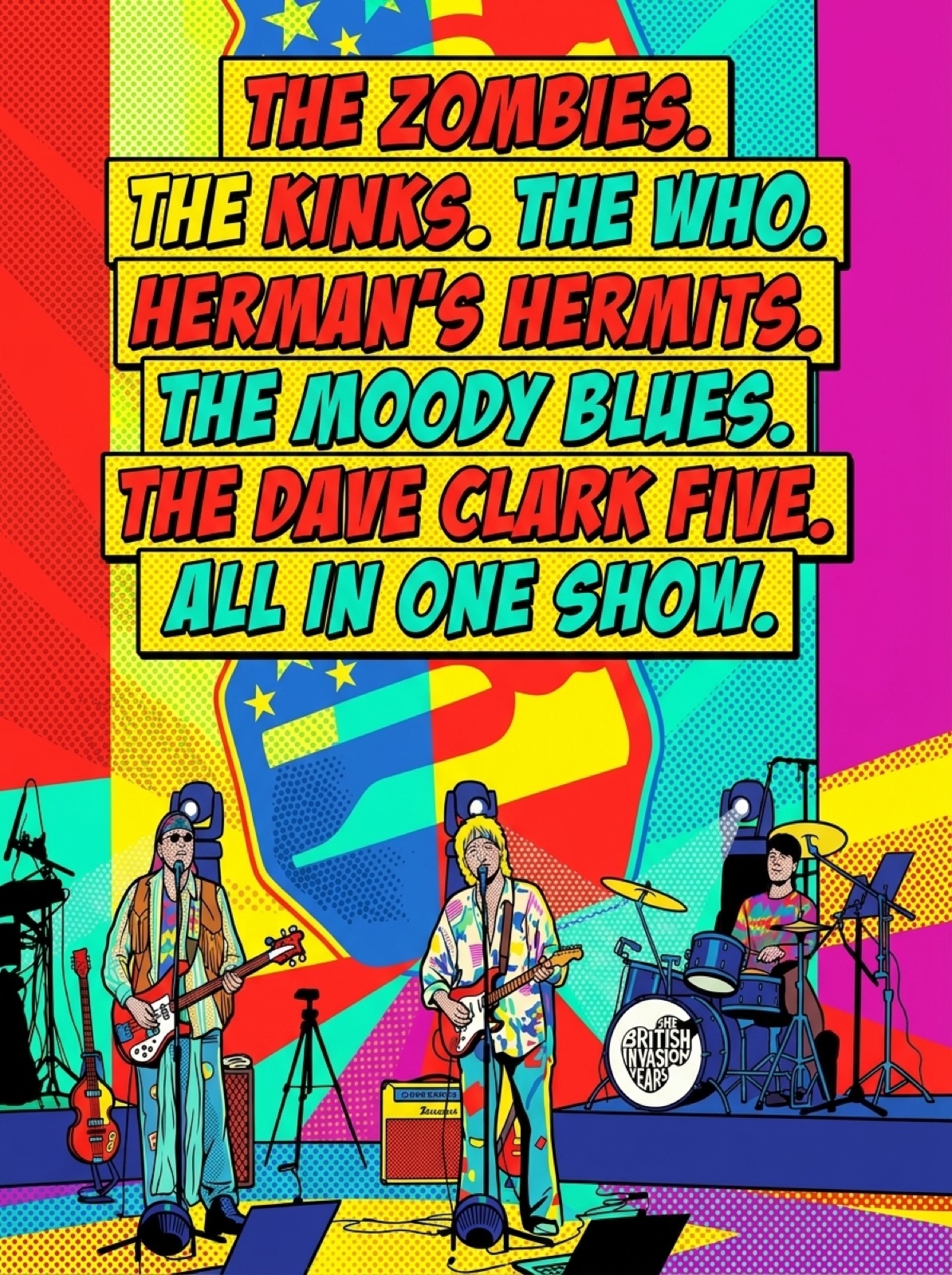 Pop-Art style — Setlist / Name-Drops card